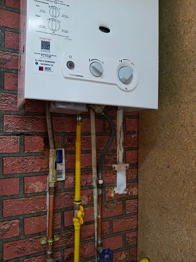 Instalación de calefont en exterior