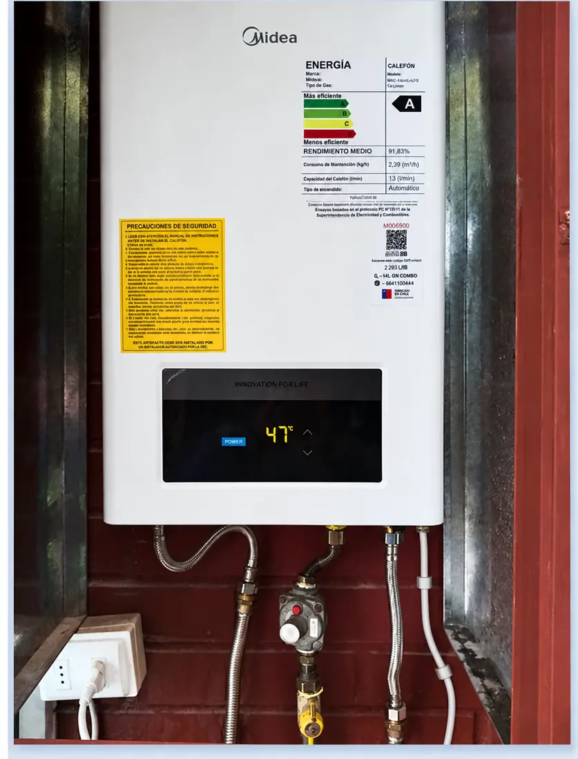 Calefont Midea instalado